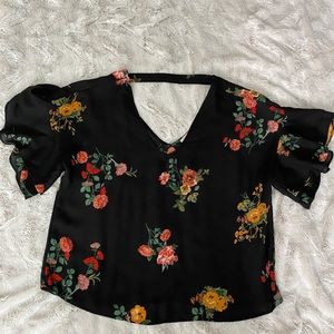 Beautiful black and floral blouse